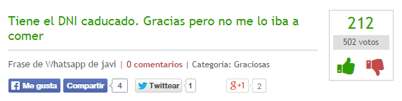 Tiene el DNI caducado. Gracias pero no me lo iba a comer